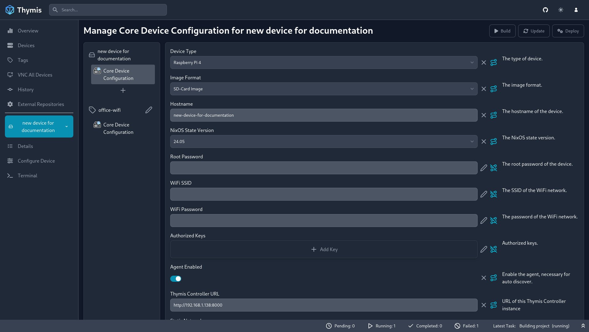 Device configuration interface